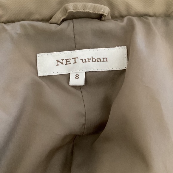 Light olive green jacket with collar 100% genuine raccoon fur size 8 - Picture 7 of 13